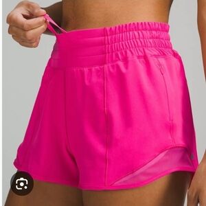 Lululemon Athletica Sonic Pink Hotty Hot HR Athletic Shorts